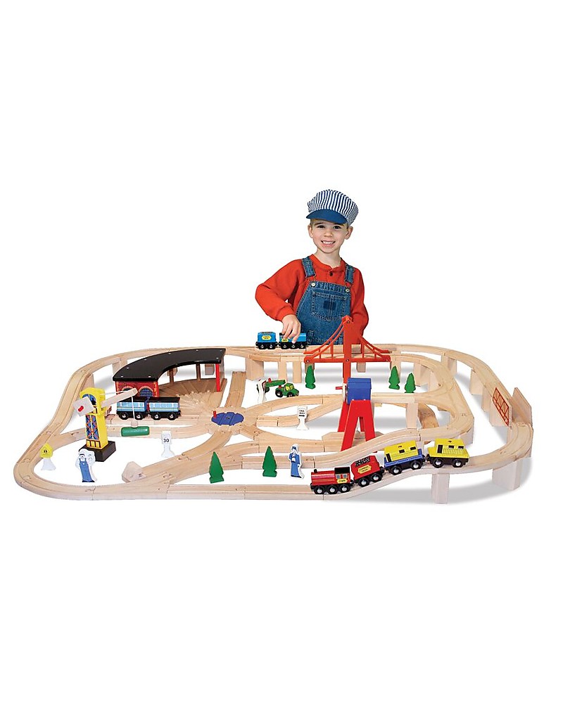 melissa and doug 132 piece train set